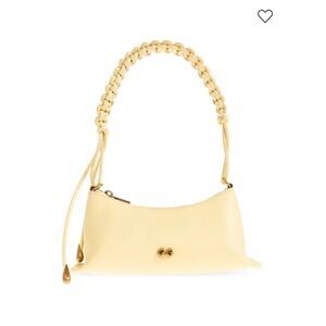 Cult GAIA NWT Women’s Braided Strap leather Shoulder Bag in buttercream